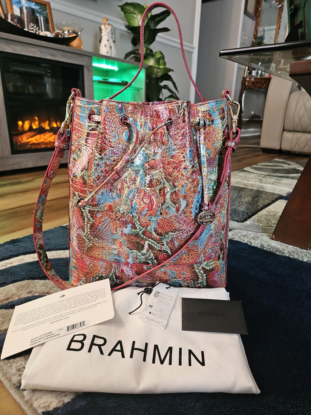 Brahmin Reservoir Drawstring Bucket Bag